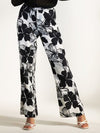 Black & White Digital Printed Crepe Pants