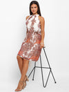 Ivory Printed Georgette Dress