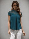 Teal Solid Georgette Top