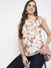 Ivory Printed Georgette Top