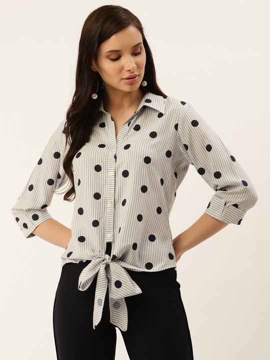 Ivory Printed Cambric Shirt