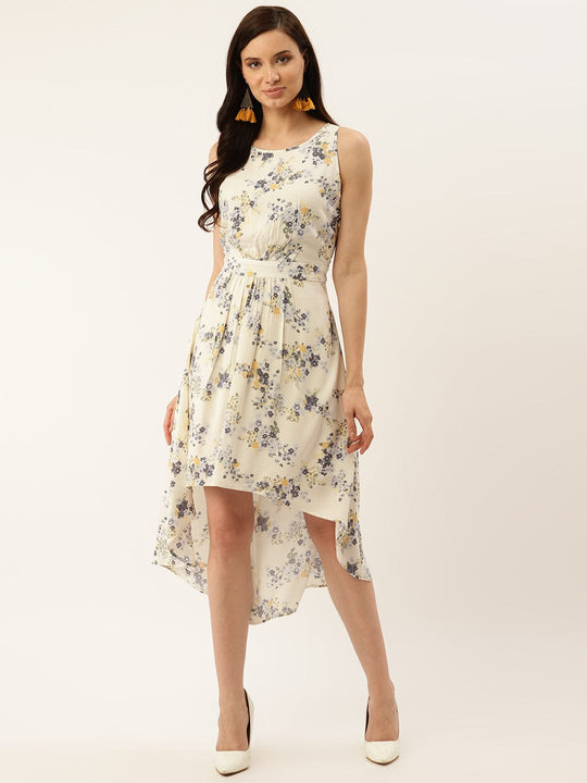 Ivory Solid Modal Rayon Dress