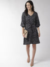 Grey Printed Modal Rayon Dress - Taurusshop.com