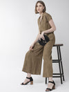 Brown Printed Modal Rayon Jumpsuit - Taurusshop.com