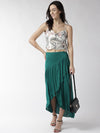 Green Solid Jersey Knit Skirt - Taurusshop.com