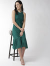 Emerald Green Solid Crochet Dress - Taurusshop.com
