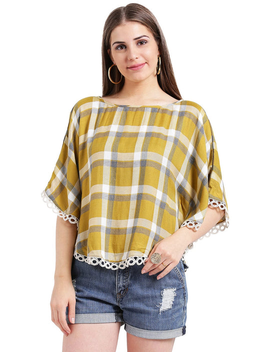 Mustard Solid Rayon Kaftan