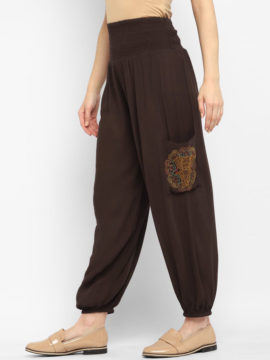 Crepe Drawstring Wide Leg Trousers  MS Collection  MS