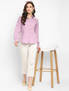Lilac Embroidered Schiffli Shirt