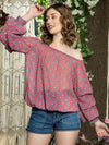 Pink Digital Printed Georgette Top