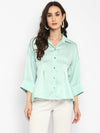 Mint Solid Crepe Shirt