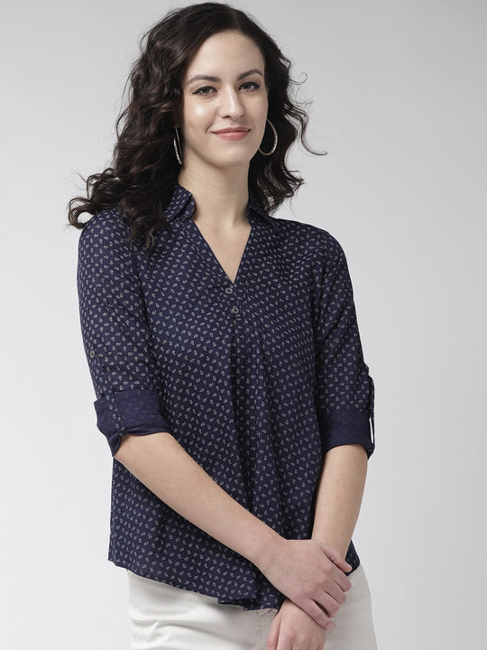 Neon Blue Solid Modal Rayon Shirt