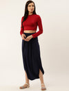 Blue Solid Rayon Crepe Pants - Taurusshop.com