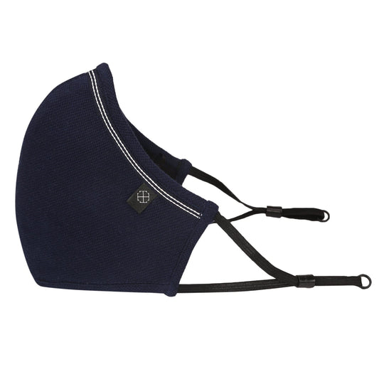 Taurus Navy Blue Solid Jersey Knit Mask