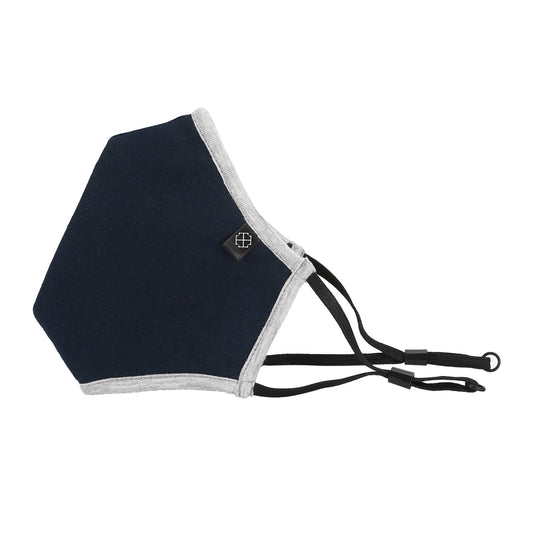 Taurus Navy Blue Solid Jersey Knit Mask