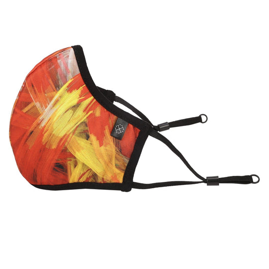 Taurus Orange Printed Jersey Knit Mask