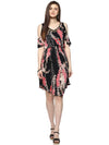 Pink Printed Rayon Crepe Dress - Taurusshop.com