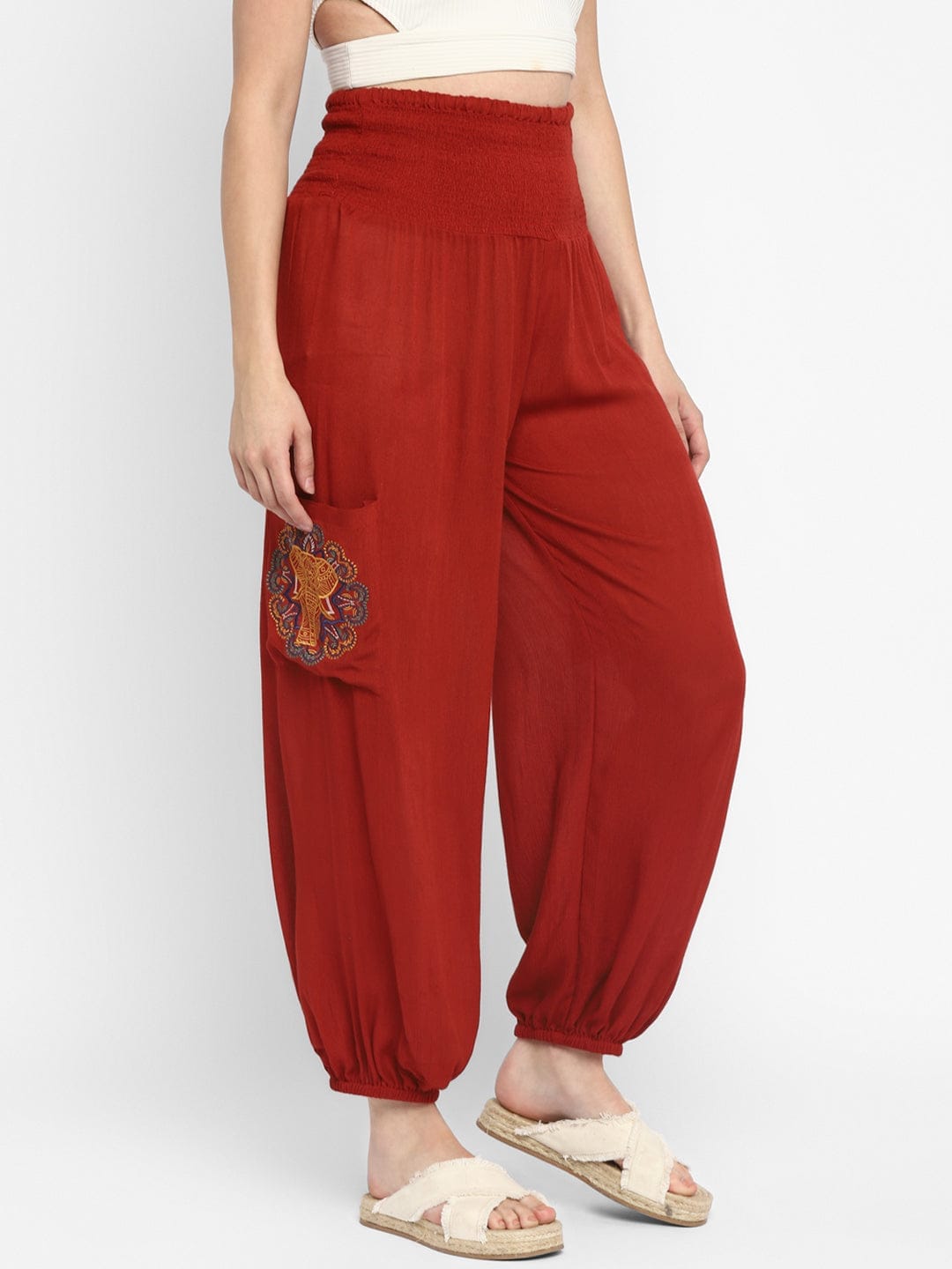 Buy online Green Rayon Harem Pants from bottom wear for Women by Shahfali  for 959 at 20 off  2023 Limeroadcom