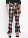 Pink Plaid Checks Yarn Dyed Cotton Pants