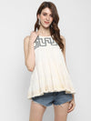 Ivory Solid Rayon Crepe Top - Taurusshop.com
