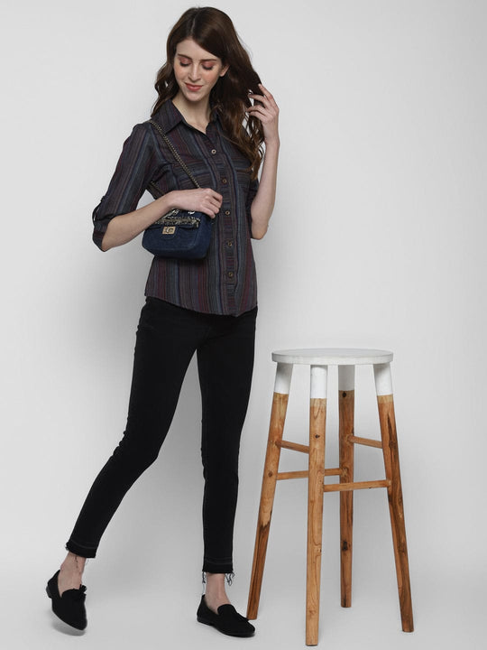 Grey Solid Cambric Shirt