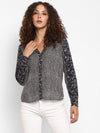 Grey Printed Modal Rayon Shirt