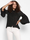 Black Printed Rayon Shirt
