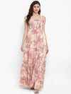 Rose Printed Georgette Dress - Taurusshop.com
