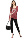 Rose Solid Rayon Crepe Top - Taurusshop.com