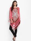 Pink Printed Georgette Kaftan