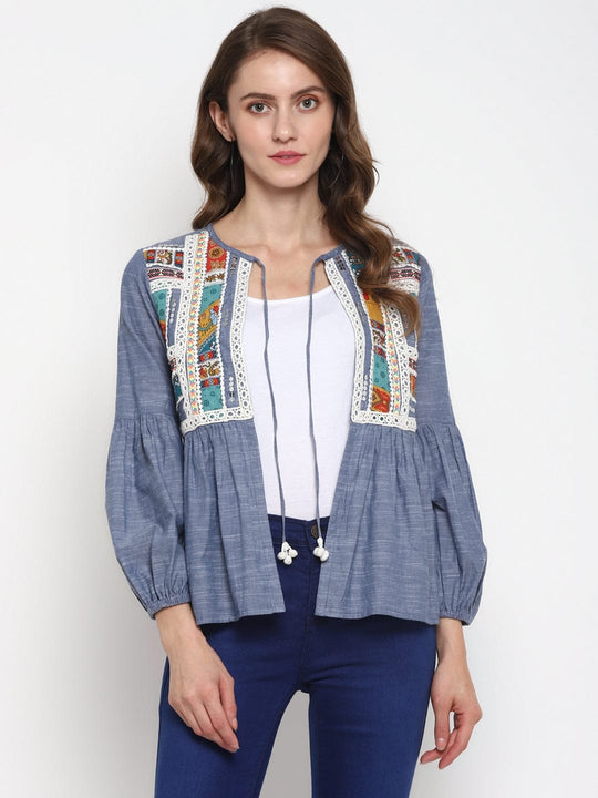 Blue Chambrey Chambray Jacket