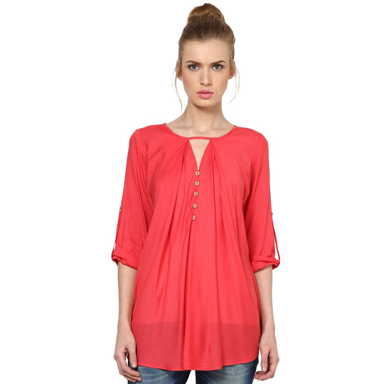 Rose Solid Modal Rayon Top