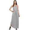 Grey Solid Jersey Knit Maxi Dress - Taurusshop.com