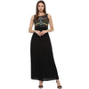 Black Solid Rayon Crepe Maxi Dress - Taurusshop.com