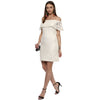 Ivory Solid Crochet Dress